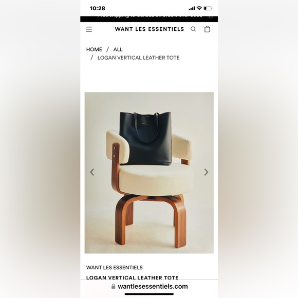 BRAND NEW WANT LES ESSENTIELS LOGAN VERTICAL TOTE BLACK - Picture 2 of 9